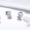 925 Sterling Silver Earrings with Pavé Setting and Oxidized Finish for Women