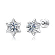 925 Sterling Silver Moissanite 0.10 Carat Earrings for Women