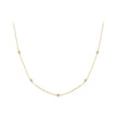 925 Sterling Silver White Gold Plated Adjustable Moissanite Necklace for Women