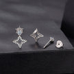 925 Sterling Silver Moissanite 0.1ct Earrings for Women