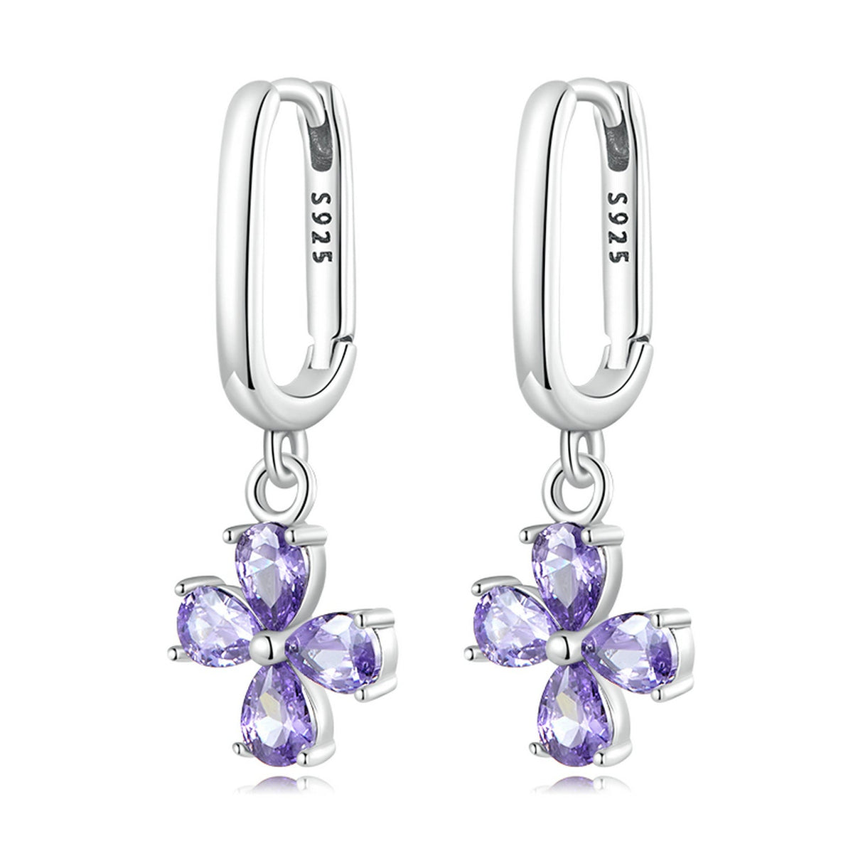 925 Sterling Silver Earrings with Pavé Setting CZ for Women