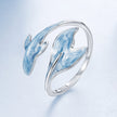 925 Sterling Silver Ring with Enamel Process for Women