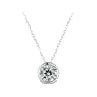 S925 Sterling Silver Moissanite Necklace 400mm with 1ct Moissanite for Women