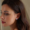 925 Sterling Silver Transparent Glass Earrings for Women