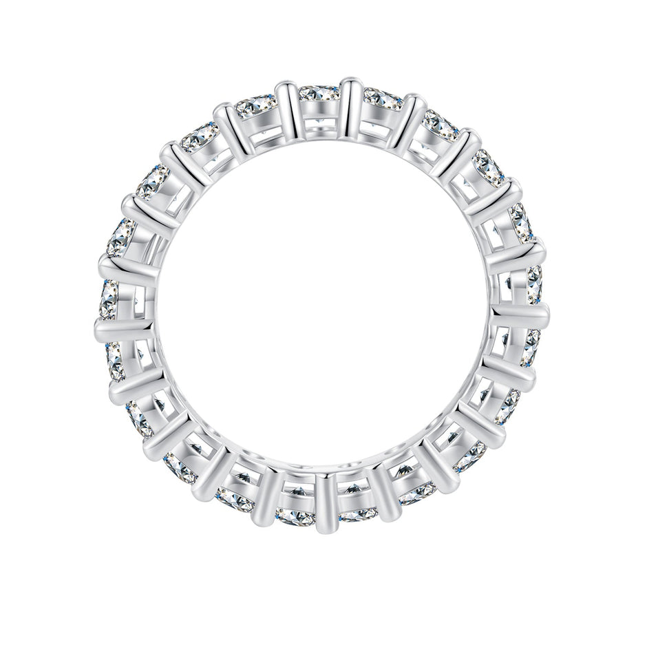 925 Sterling Silver Moissanite 0.1ct Ring Size 6 for Women