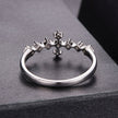 925 Sterling Silver Moissanite 0.15-0.20 Carat Ring for Women, Size 6