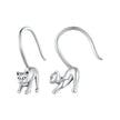 S925 Oxidized Silver Earrings 17x3mm for Women