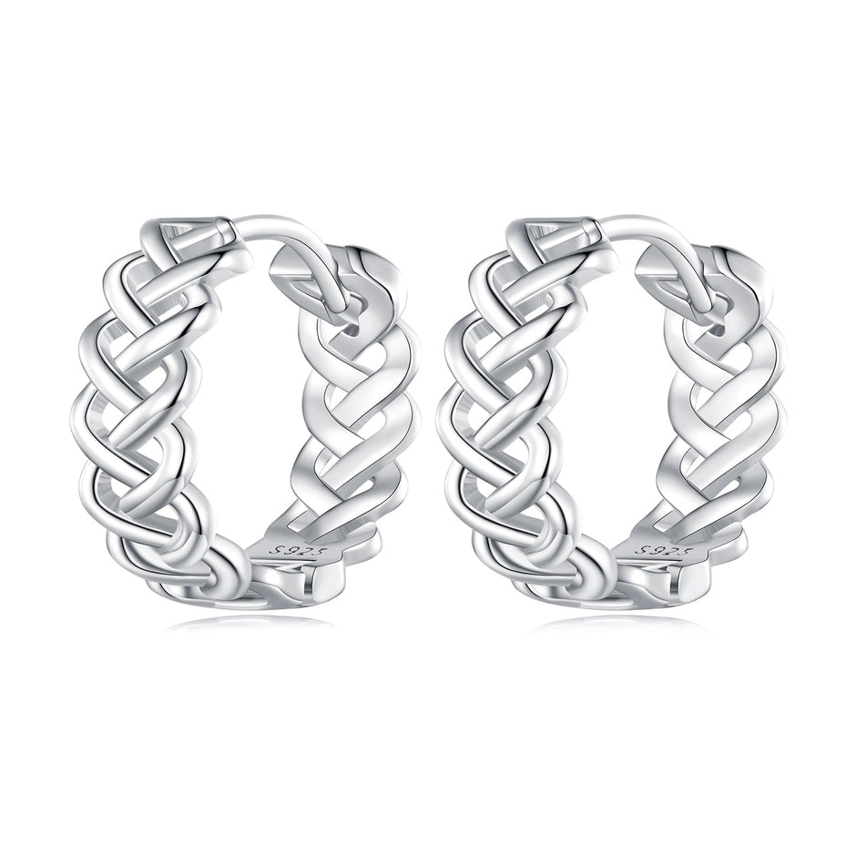 925 Sterling Silver Earrings with Platinum Plating for Women