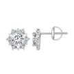 925 Sterling Silver 5.0mm Moissanite Earrings with CZ, 1.0cm for Women