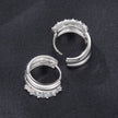 925 Sterling Silver Moissanite 0.06 Carat White Gold Plated Earrings for Women
