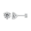 925 Sterling Silver Moissanite Earring 0.7cm White Gold Plated for Women