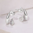 925 Sterling Silver Earrings with Pavé Setting CZ