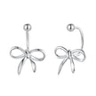 925 Sterling Silver Earrings with White Gold Plating - 1.0*1.3 cm
