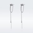 S925 Sterling Silver Plated Platinum Earrings for Women