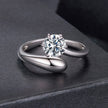 925 Sterling Silver 1 Carat Moissanite Ring for Women