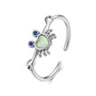 925 Sterling Silver Moonstone and Synthetic Spinel Ring for Women