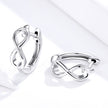 925 Sterling Silver Earrings - 1.2*0.4cm, Platinum Plated for Women