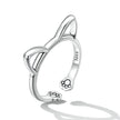 925 Sterling Silver Oxidized Paw Design Ring