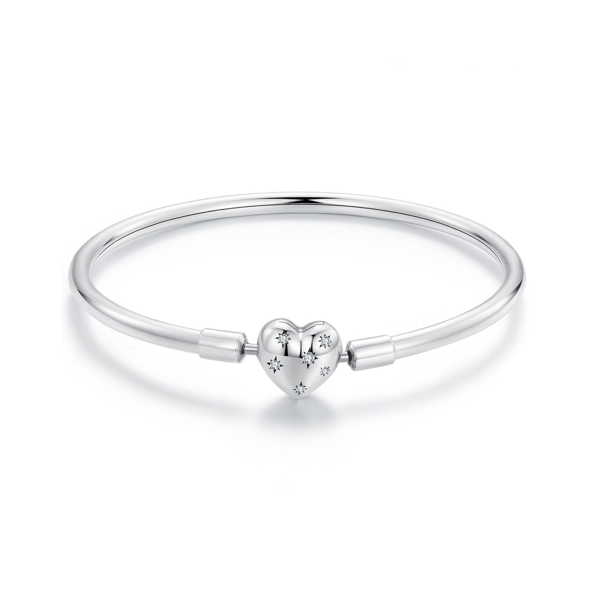 925 Sterling Silver White Gold Plated 17.0cm CZ Bracelet for Women
