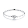 925 Sterling Silver White Gold Plated 17.0cm CZ Bracelet for Women