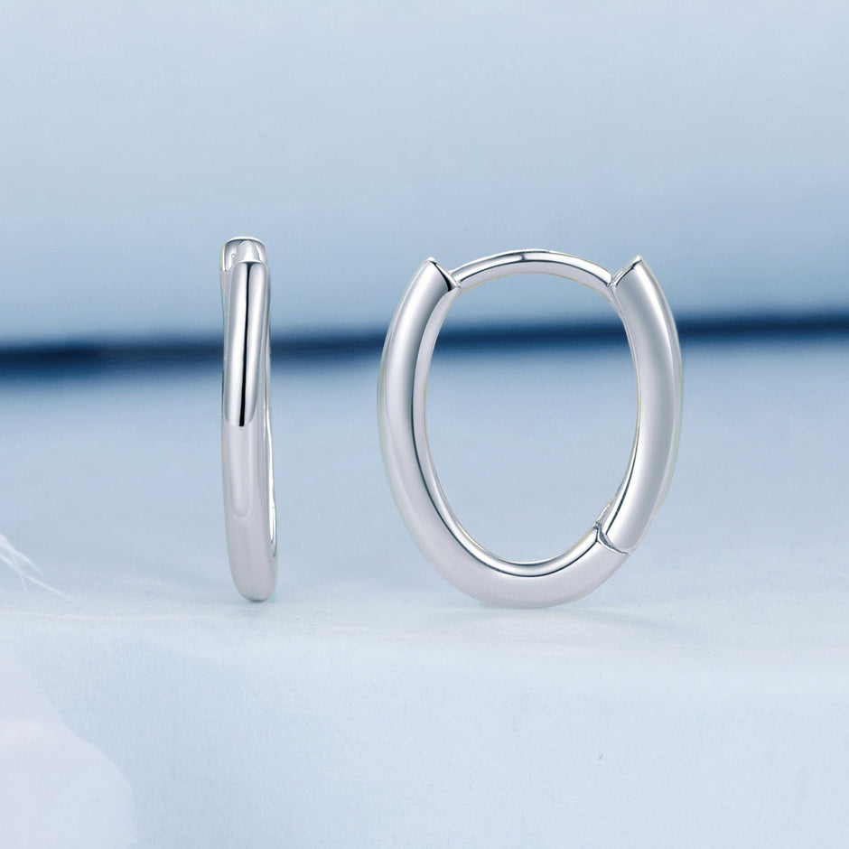 925 Sterling Silver Earrings - 14x2mm with Oxidized Finish for Women