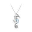 925 Sterling Silver Moonstone Necklace with Pavé Setting CZ for Women