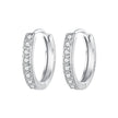 925 Sterling Silver Pavé Setting Gold Plated Earrings for Women