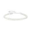 925 Sterling Silver White Gold Plated Shell Pearl Bracelet 16+6cm for Women