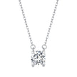 925 Sterling Silver 0.65 Carat Moissanite Necklace for Women