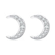 925 Sterling Silver Earrings with Pavé Setting CZ, 0.8*0.6cm for Women