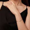 925 Sterling Silver Plated White Gold Moissanite Bracelet 15+6cm for Women