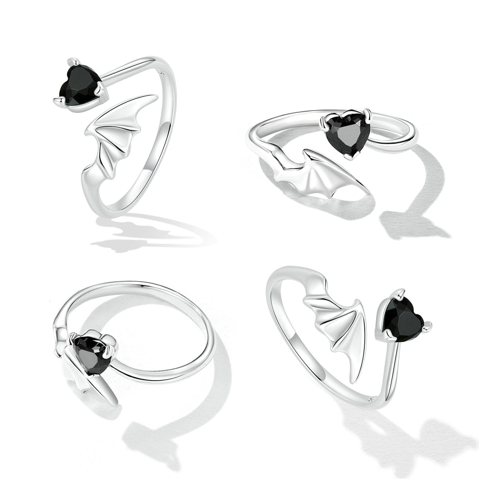 925 Sterling Silver Oxidized Pavé Setting CZ Ring