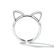 925 Sterling Silver Oxidized Paw Design Ring