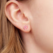 925 Sterling Silver Earrings with High-Quality Nacre and Pavé CZ, Oxidized Silver