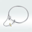 925 Sterling Silver Adjustable Length 17cm Bracelet for Women