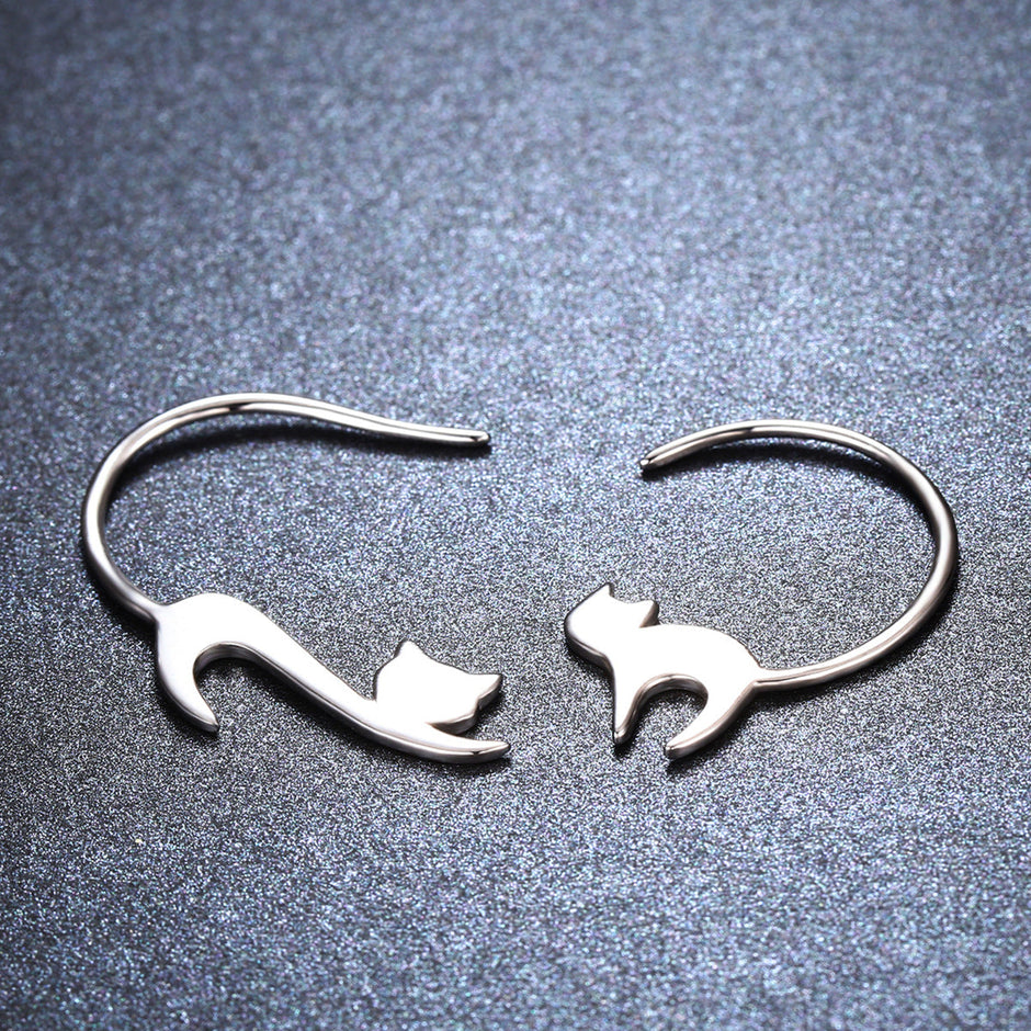 925 Sterling Silver Earrings for Women - 3*2.5cm, Platinum Plated