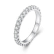 925 Sterling Silver Moissanite 0.03ct Ring Size 6