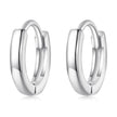 925 Sterling Silver Earrings for Women - Style A, 1.1x0.2cm, Platinum Plated