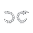 925 Sterling Silver White Gold Plated CZ Pavé 1.2*1.1cm Earrings for Women