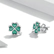 925 Sterling Silver Enamel Plated Platinum Earrings for Women