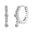 925 Sterling Silver White Gold Plated CZ Hoop Earrings for Women