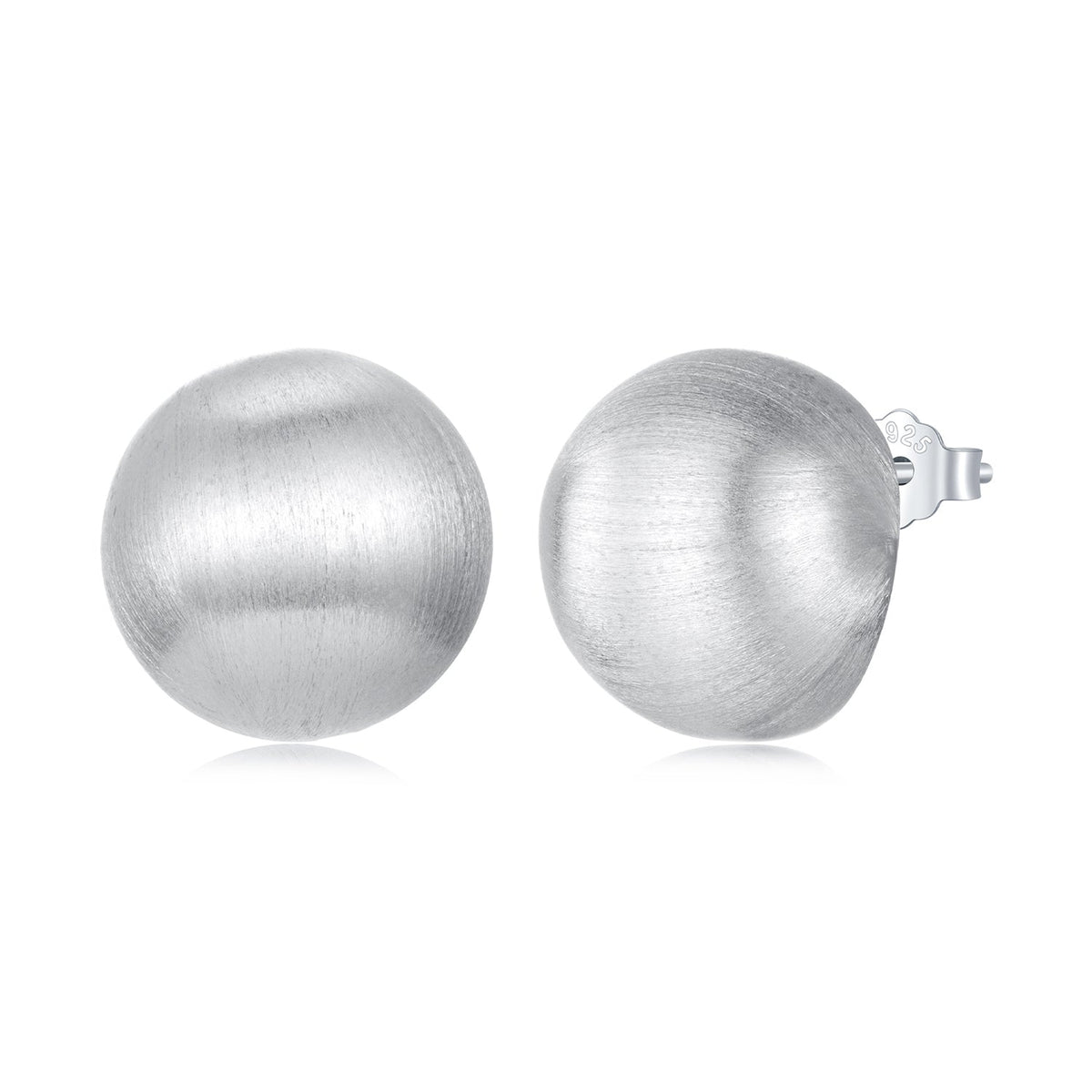 925 Sterling Silver 1.4cm White Gold Plated Earrings
