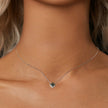 925 Sterling Silver 0.6 Carat Moissanite Pendant Necklace for Women