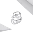 925 Sterling Silver Oxidized Silver Pavé Setting CZ Earrings