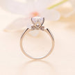 925 Sterling Silver 1.0 Carat Moissanite Ring in Size 8