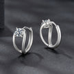 925 Sterling Silver 0.40 Carat Moissanite Earrings for Women