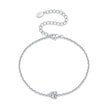 925 Sterling Silver White Gold Plated 0.8ct Moissanite Water Drop 16+5cm Bracelet for Women