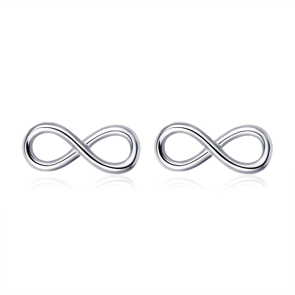 925 Sterling Silver Earrings for Women - 0.6*1.3 cm, Plated Platinum
