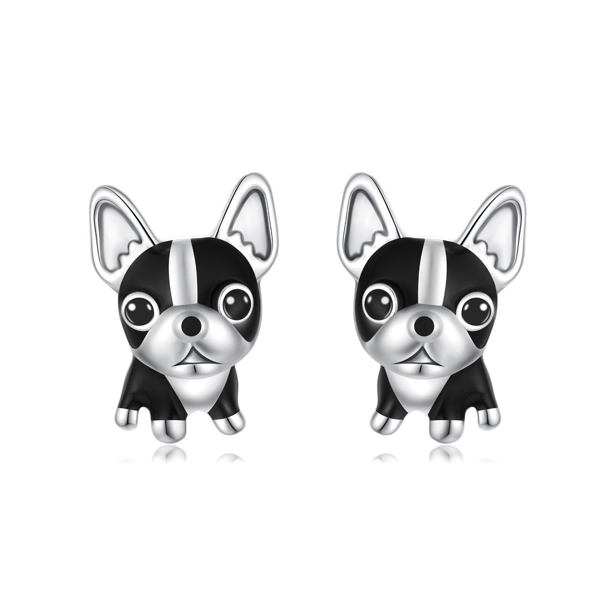 925 Sterling Silver Oxidized Enamel Earrings for Women