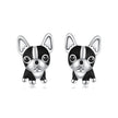 925 Sterling Silver Oxidized Enamel Earrings for Women